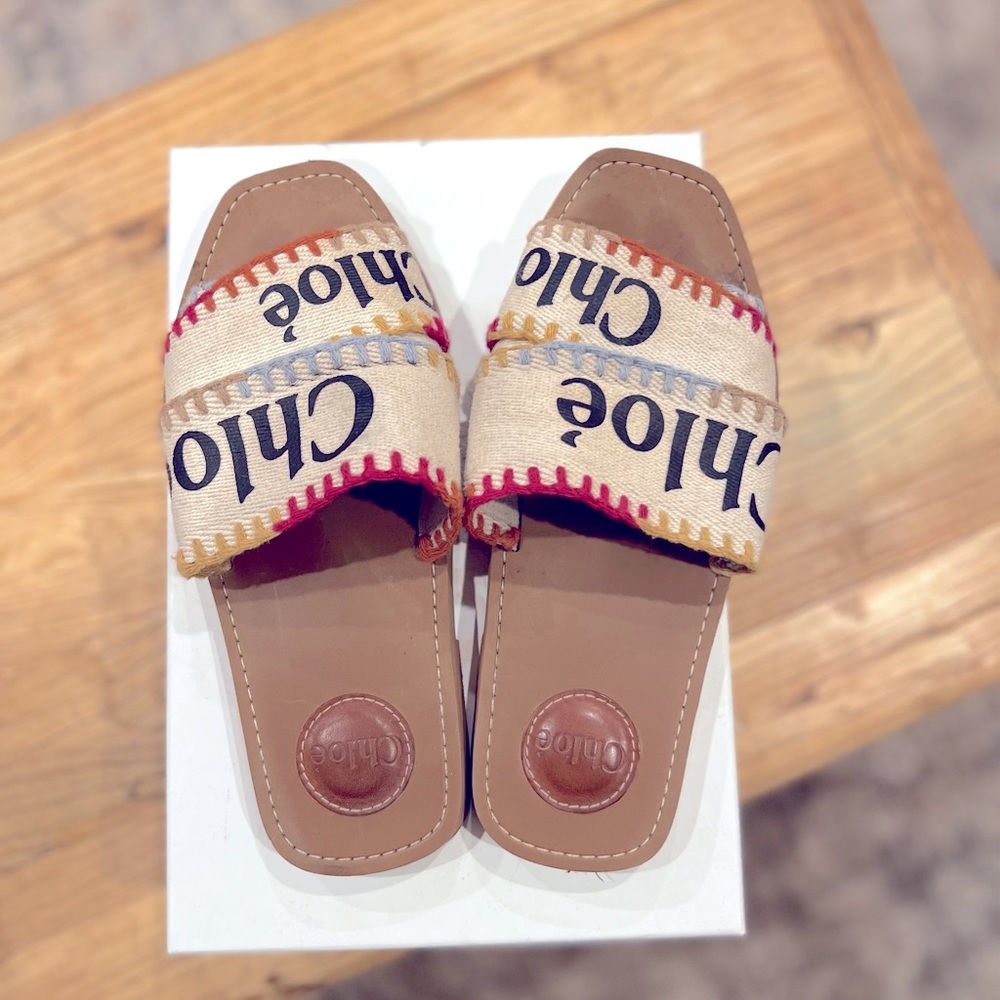 Authentic Chloe Woody Sandal/ Slides